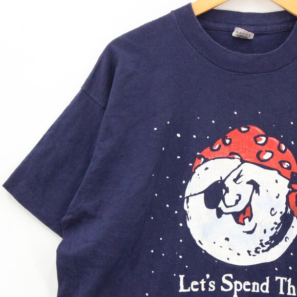 Vintage Fruit Of Loom Shirt Mens The Loom Single Stitch TREASURE ISLAND USA XL - Picture 3 of 9